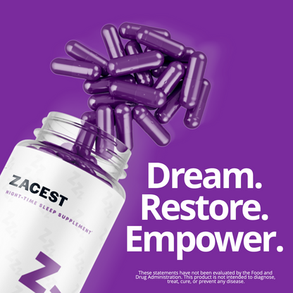 Zacest Sleep Night-Time Sleep Aid Supplement - Best Natural Sleep Aid