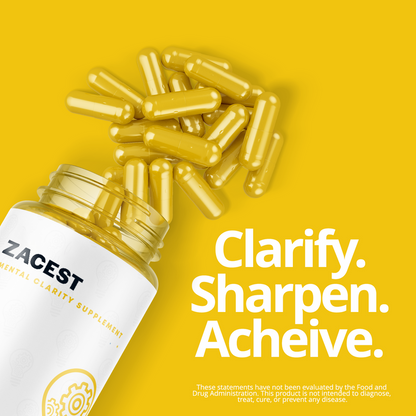 Zacest Clarity - Best Supplements for Brain Fog Relief | Improve Memory & Focus
