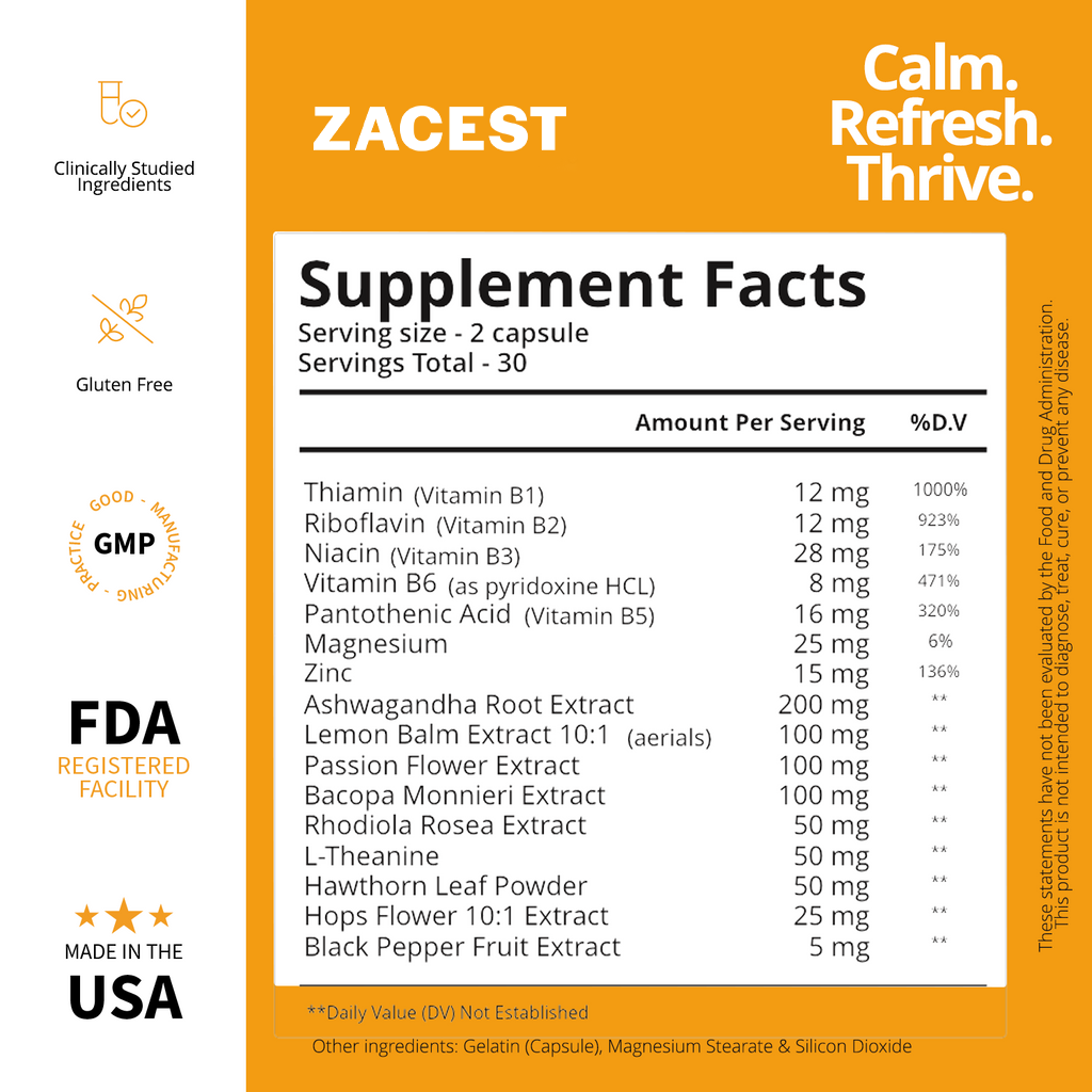 Zacest Anxiety - Natural Remedies & Supplements for Anxiety